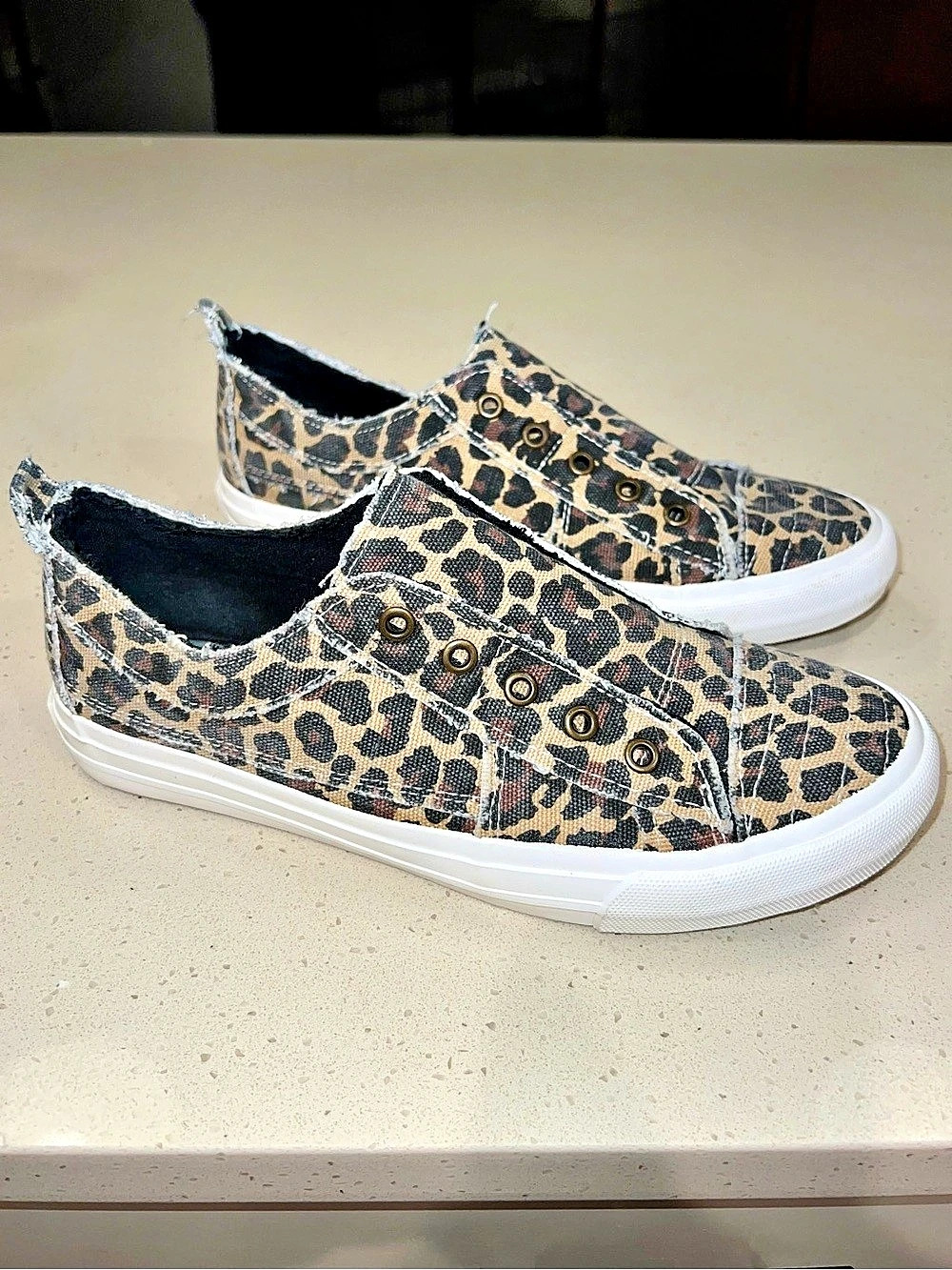 Gypsy Jazz Distressed Leopard Print Sneakers Women's Size 9